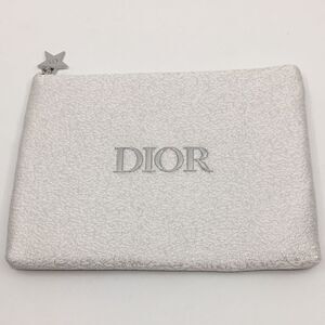 Dior Forever Glow Beauty Max Silver Makeup Pouch Clutch Star Zipper Pull